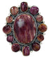 Southwest Purple Oyster Shell Large Statement Ring Size 7-3/4 BW72907